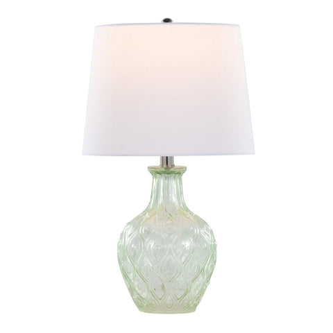 Gloria Textured Drum Accent Embossed Lamp Set
