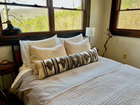 Artful Traditionalist Bohemian Lumbar Wool Pillow