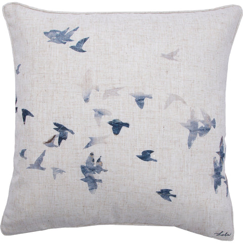 Renwil Classic Birds Graphic Euro Cushion Traditional Throw Pillow - 20 x 20