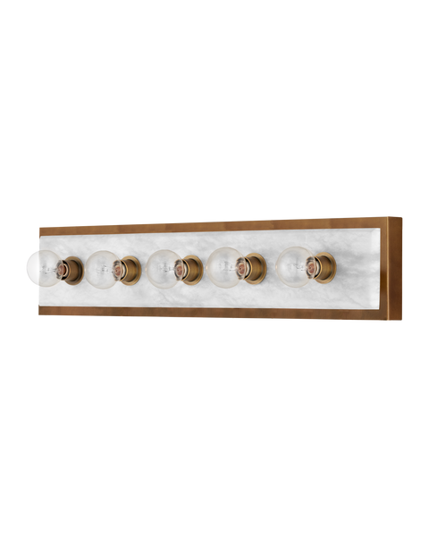 Berdine Modern Vanity Light in Brass Accent Wall Light