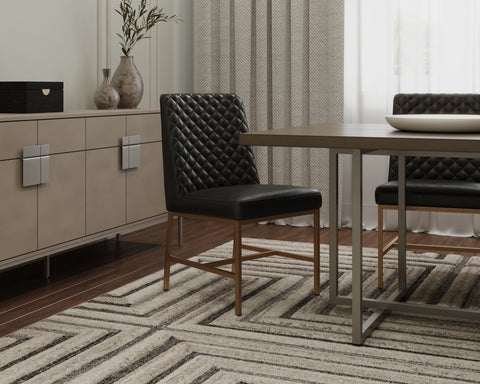 Timeless Minimalist Geometric Wool Area Rug - 8' x 10'