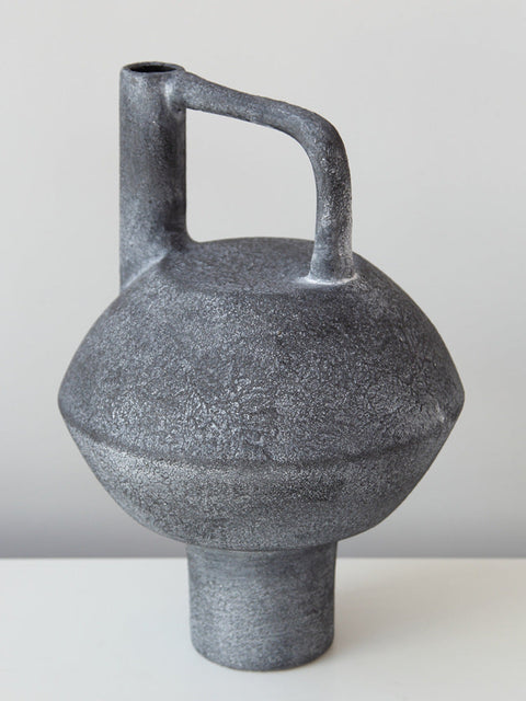 Decorating Essentials Handcrafted Asymmetrical Jug Vase in Matte Terracotta