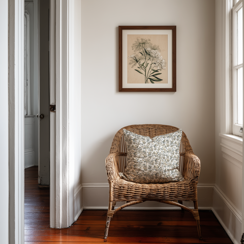 Eden Throw Pillow in Lichen