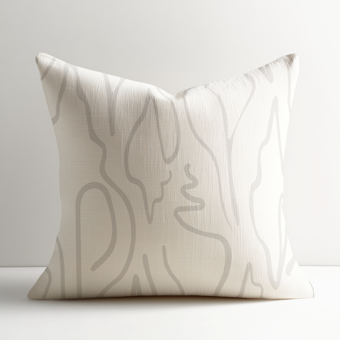Edisto Throw Pillow in Fog