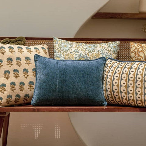 Powered by People Artful Traditionalist Handcrafted Embroidery Pillow Cover - 14 x 20