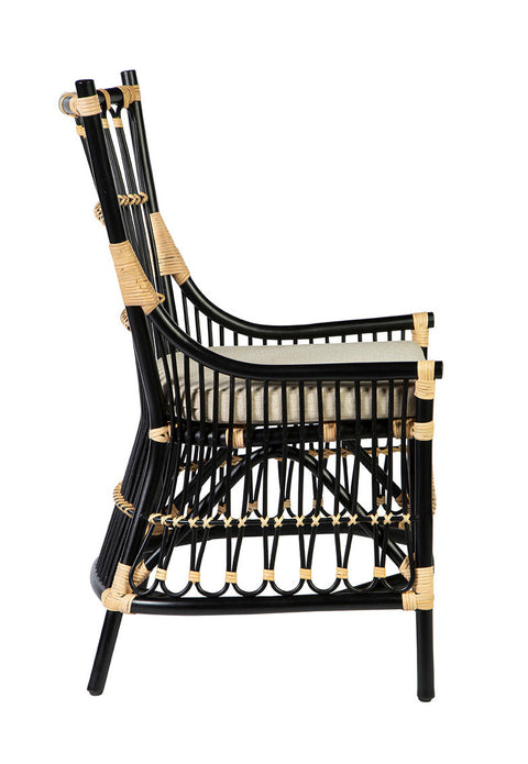 Outdoor Living & Garden Bohemian Dining Armchair with Slat Back