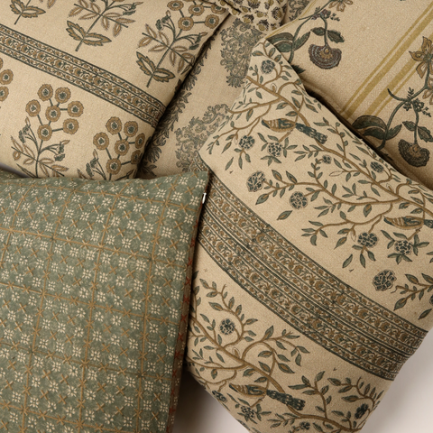 Filling Spaces Artful Traditionalist Handcrafted Bohemian Accent Throw Pillow - 18 x 18 - 20 x 20 - 22 x 22 - 24 x 24 - 26X 26 - 14 x 20 - 14 x 40 - 18 x 40 - 16 x 50