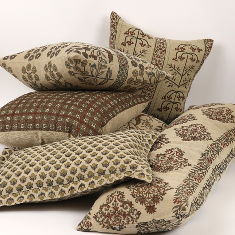 Filling Spaces Artful Traditionalist Handcrafted Embroidery Lumbar Pillow - 14 x 20 - 14 x 40