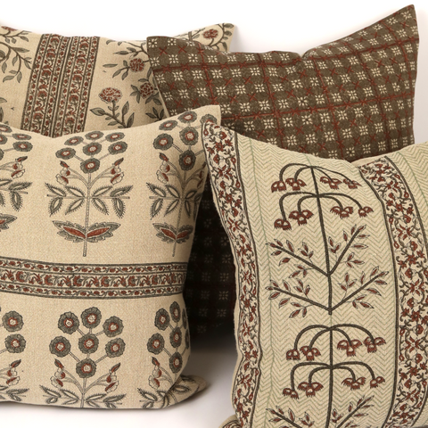 Filling Spaces Artful Traditionalist Handcrafted Bohemian Accent Throw Pillow - 18 x 18 - 20 x 20 - 22 x 22 - 24 x 24 - 26X 26 - 14 x 20 - 14 x 40 - 18 x 40 - 16 x 50