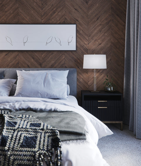 Elm Modern Column Table Lamp in Brass Oval Design