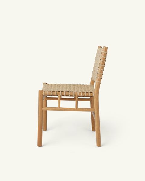 Ema Scandinavian Dining Side Chair with Slat Back
