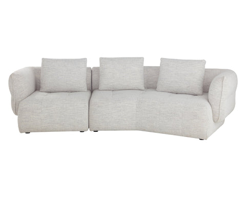 Emmeline Asymmetrical Curved Standard Sofa with Armrests