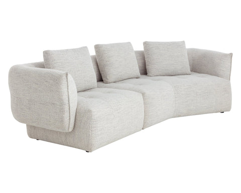 Emmeline Asymmetrical Curved Standard Sofa with Armrests