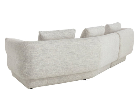 Emmeline Asymmetrical Curved Standard Sofa with Armrests