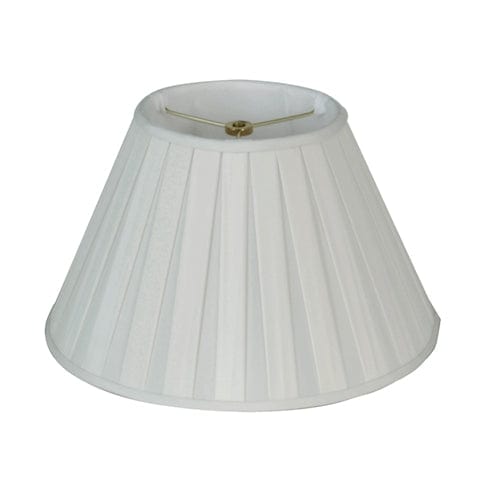 Empire Flare Space Box Hand Pleated 100% Pongee Silk Lamp Shade - Oyster