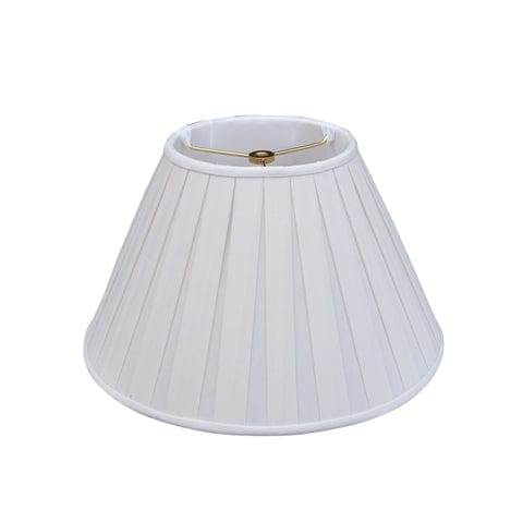 Empire Flare Space Box Hand Pleated Anna Rayon Lamp Shade - Off White