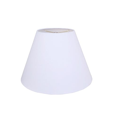 Empire Hand Rolled Edge Hard Back Anna Rayon Lamp Shade - White