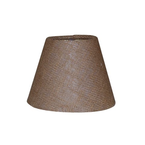 Empire Hand Rolled Edge Hard Back Burlap Linen Lamp Shade - Beige