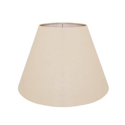 Empire Hand Rolled Edge Hard Back Linen Lamp Shade - Beige