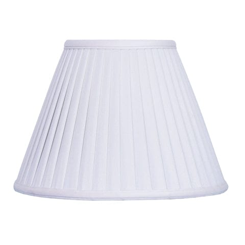 Empire Hand Side Pleat Anna Rayon Lamp Shade - White