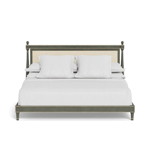 Bunny Williams Traditional Empire Cannonball Panel Bed with Finials - Queen - King