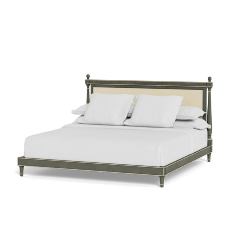 Bunny Williams Traditional Empire Cannonball Panel Bed with Finials - Queen - King