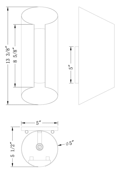Enza Accent Mid Century Column Sconce Wall Light