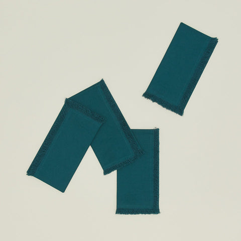 Hawkins New York Tabletop Essentials Contemporary Frayed Square Napkin Sets - Set of 4