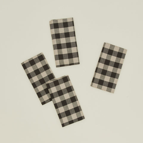 ESSENTIAL GINGHAM DINNER NAPKINS - SET OF 4