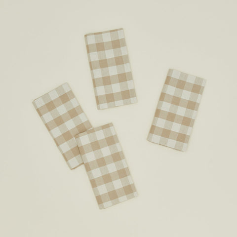 ESSENTIAL GINGHAM DINNER NAPKINS - SET OF 4
