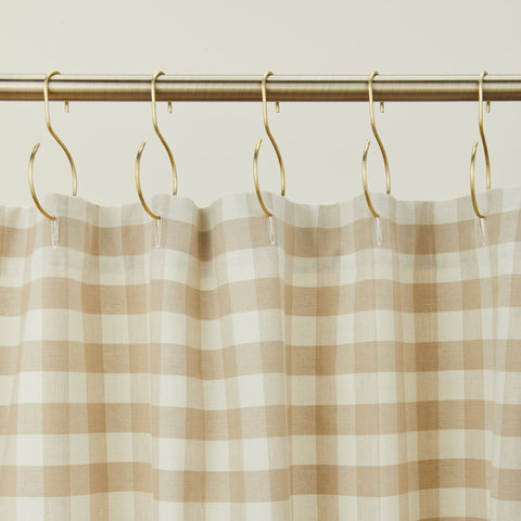 ESSENTIAL GINGHAM SHOWER CURTAIN