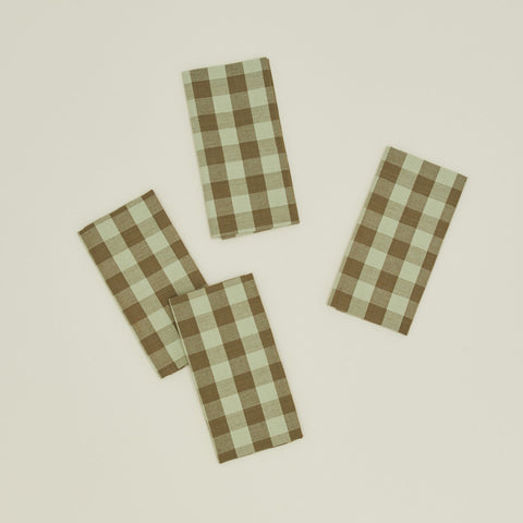 ESSENTIAL GINGHAM DINNER NAPKINS - SET OF 4