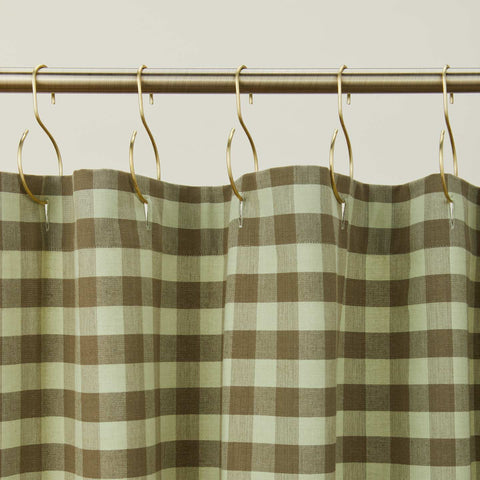 ESSENTIAL GINGHAM SHOWER CURTAIN