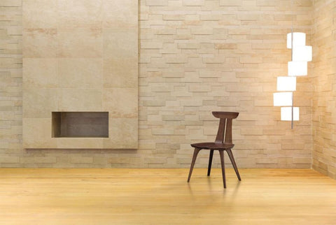 Timeless Minimalist Modern Walnut Crown Back Dining Side Chair