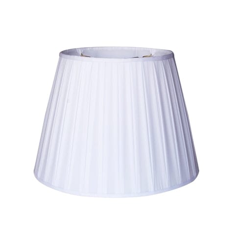 European Empire English Pleat Anna Rayon Lamp Shade - White