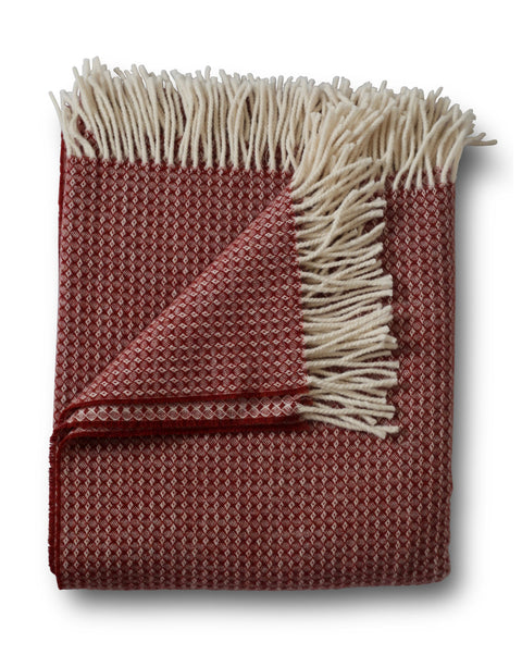 Traditional Geometric Cashmere Throw with Fringe