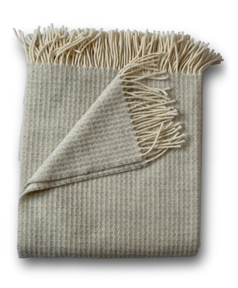 Traditional Geometric Cashmere Throw with Fringe