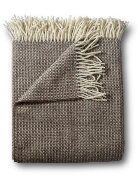 Traditional Geometric Cashmere Throw with Fringe