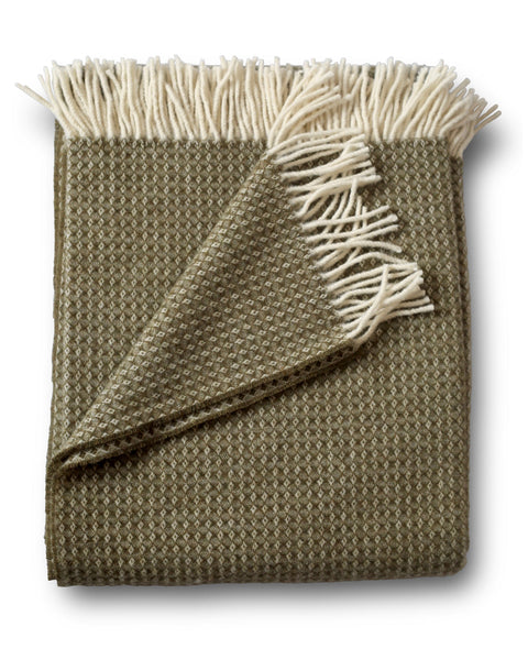 Traditional Geometric Cashmere Throw with Fringe