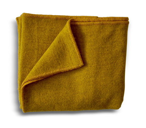 Traditional Soft Wool Blanket with Contrast Trim