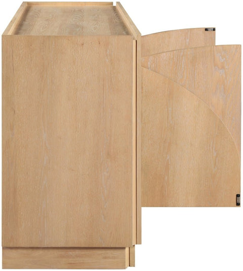 Contemporary Organic Veneer Sideboard Cabinet