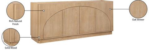 Contemporary Organic Veneer Sideboard Cabinet