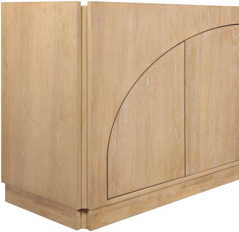 Contemporary Organic Veneer Sideboard Cabinet