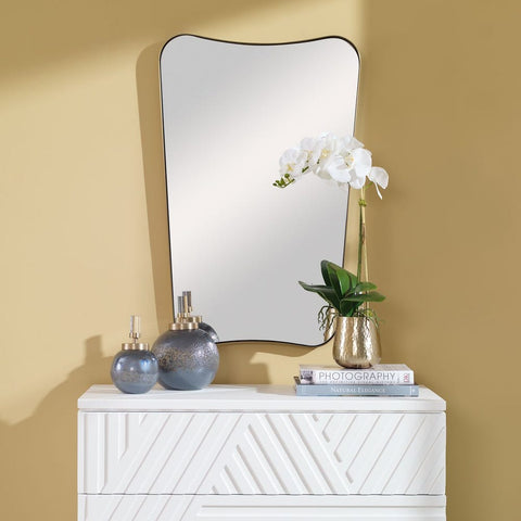 Contemporary Asymmetrical Accent Wall Mirror for Entryway