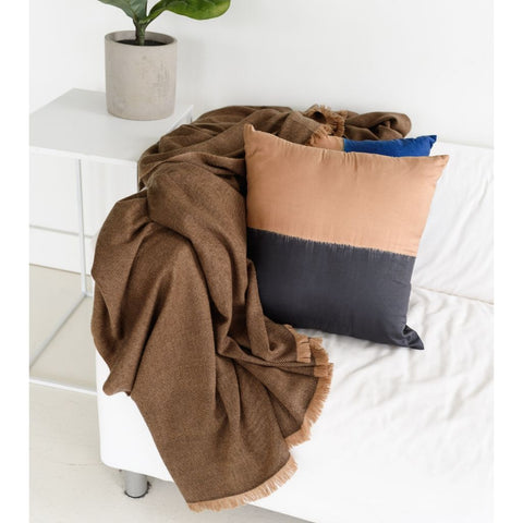 Powered by People Monochromatic Modern Handcrafted Accent Throw Pillow - 20 x 20