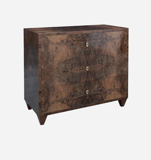 Modern Quiet Luxury Accent Chest with Abstract Design