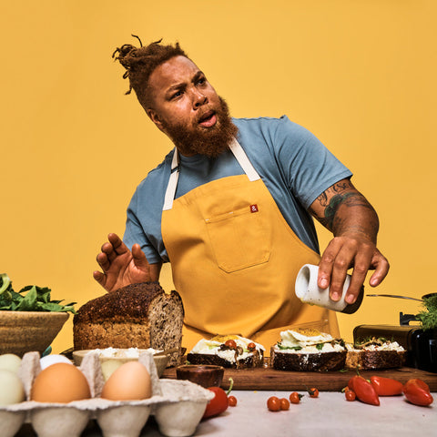 Bib Solid Adjustable Apron with Patch Pockets