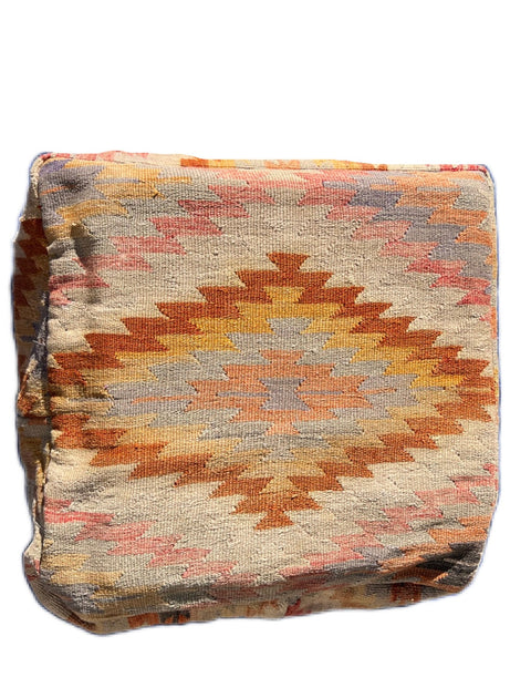 Artful Traditionalist Bohemian Handwoven Graphic Pillow Cover