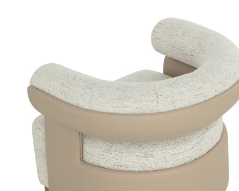 Timeless Minimalist Contemporary Barrel Lounge Chair