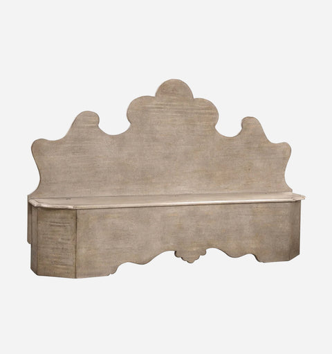 Artful Traditionalist Crown Back Storage Bench with Plinth Base